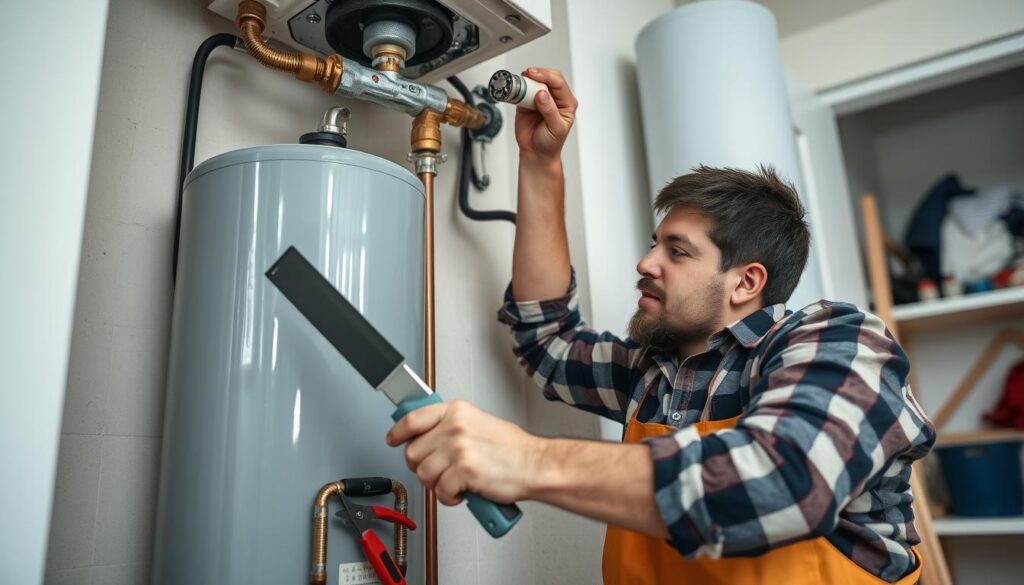 A detailed breakdown of the costs for an emergency hot water system repair, showcased against a backdrop of a sleek, modern bathroom. The foreground depicts a transparent overlay displaying itemized costs, such as parts, labor, and any additional fees. The middle ground features a high-angle view of the hot water heater, emphasizing its intricate components. The background is a softly lit, minimalist bathroom setting, with clean lines and neutral tones, creating a sense of refinement and professionalism. The overall composition conveys a comprehensive, yet visually appealing representation of the emergency hot water repair cost breakdown. A detailed breakdown of the costs for an emergency hot water system repair, showcased against a backdrop of a sleek, modern bathroom. The foreground depicts a transparent overlay displaying itemized costs, such as parts, labor, and any additional fees. The middle ground features a high-angle view of the hot water heater, emphasizing its intricate components. The background is a softly lit, minimalist bathroom setting, with clean lines and neutral tones, creating a sense of refinement and professionalism. The overall composition conveys a comprehensive, yet visually appealing representation of the emergency hot water repair cost breakdown.