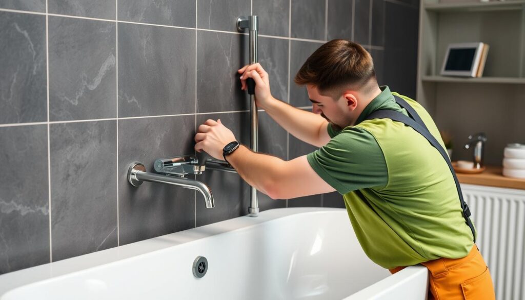 A detailed cost breakdown diagram for new bath fittings in 2025, displayed on a clean, minimalist background. The foreground showcases various bath fixture components - taps, showerheads, valves, drains, etc. - arranged in an organized grid layout. Precise pricing information and material specifications for each item are clearly presented using a sleek, infographic-style design. The middle ground features a subtle, muted color palette emphasizing the technical nature of the content. Soft, directional lighting from the top left creates depth and highlights the dimensional aspects of the fixtures. The overall mood is informative, data-driven, and visually appealing, suitable for an authoritative price guide on new bath fittings. A detailed cost breakdown diagram for new bath fittings in 2025, displayed on a clean, minimalist background. The foreground showcases various bath fixture components - taps, showerheads, valves, drains, etc. - arranged in an organized grid layout. Precise pricing information and material specifications for each item are clearly presented using a sleek, infographic-style design. The middle ground features a subtle, muted color palette emphasizing the technical nature of the content. Soft, directional lighting from the top left creates depth and highlights the dimensional aspects of the fixtures. The overall mood is informative, data-driven, and visually appealing, suitable for an authoritative price guide on new bath fittings.