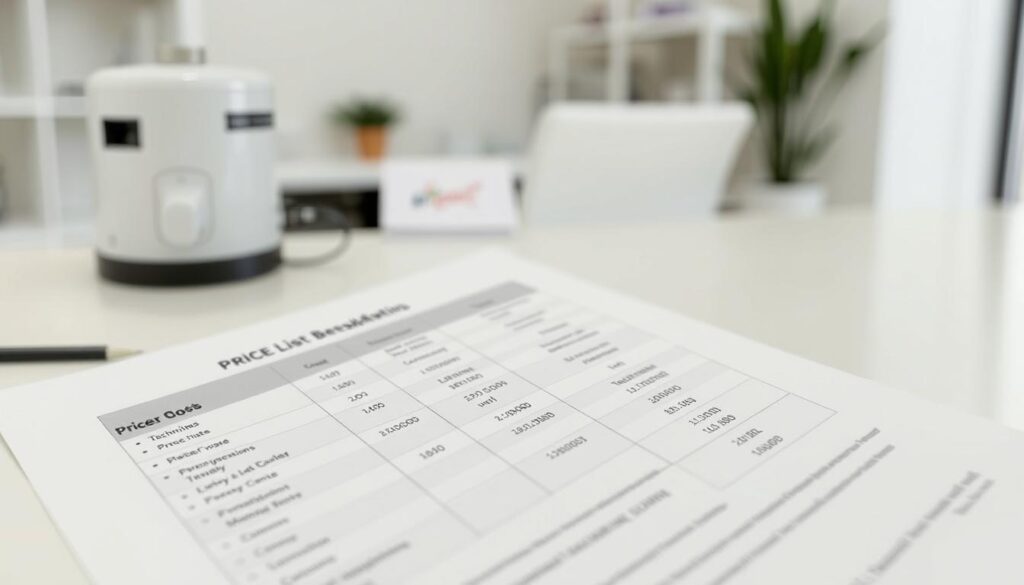 A neatly organized and detailed price list breakdown for a geyser installation, displayed on a clean, professional-looking document. The foreground showcases the key cost components, such as the geyser unit, labor, materials, and any additional fees, presented in a clear tabular format. The middle ground features technical specifications and details about the installation process, while the background subtly suggests a minimalist office or domestic setting, with muted tones and clean lines to create a sense of order and practicality. Lighting is soft and diffused, creating a calming, informative atmosphere suitable for an educational article.