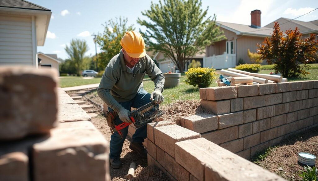 retaining wall installation price